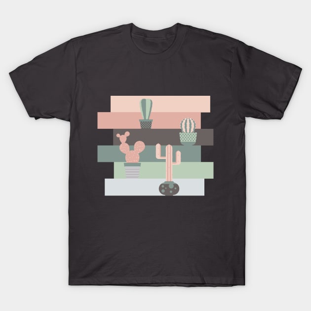 Cacti Colors T-Shirt by RedHeadDesign